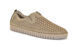 Slip-on in nabuk laserato Sabbia